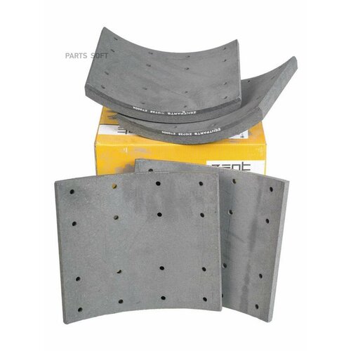 Z10732_накладки торм. с заклепк. 1-рем! 19932 20.0 (413x203)(6.35x19.5 64)\ scania 93/113/143/124