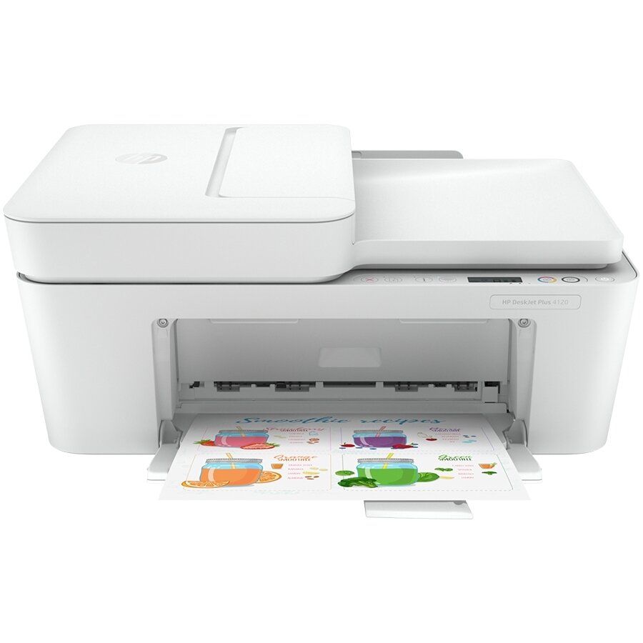 МФУ струйное HP DeskJet Plus 4120 All in One Printer (А4 принтер/сканер/копир 1200dpi 20(16)ppm ADF35 WiFi BLE USB) (3XV14B)