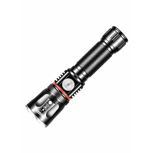 фото Фонарик телескопический, ближний и дальний свет led cob дальность 400 м hb-h