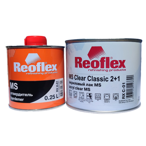 Акриловый лак MS (0,5 л) Reoflex RX C-01 с отвердителем