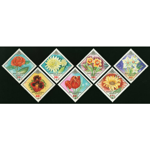 Почтовые марки Монголия 1983г. Цветы Цветы MNH