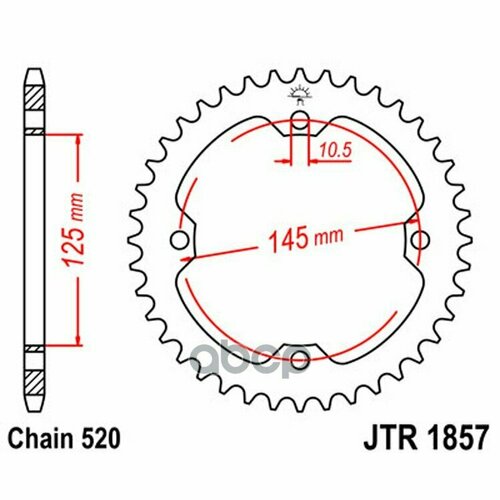 Звезда Ведомая Jtr1857-38 JT Sprockets арт. JTR185738