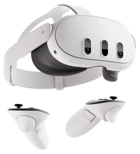 Шлем VR Oculus Quest 3, 128 ГБ, 90 Гц, базовая, white
