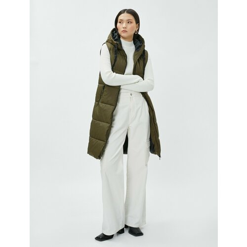 фото Жилет koton, размер 44, хаки