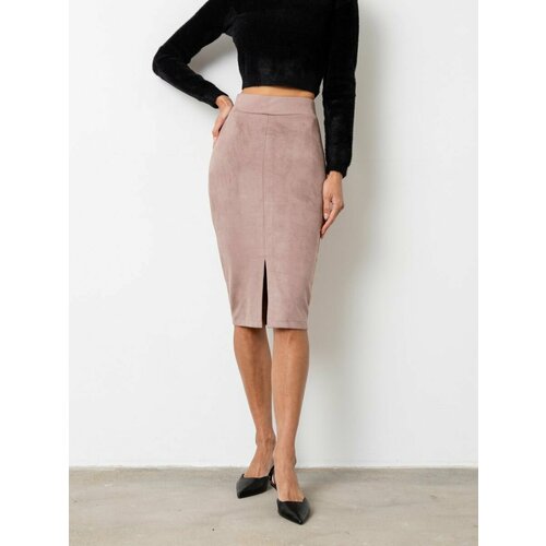 фото Юбка viaville, размер 50, бежевый