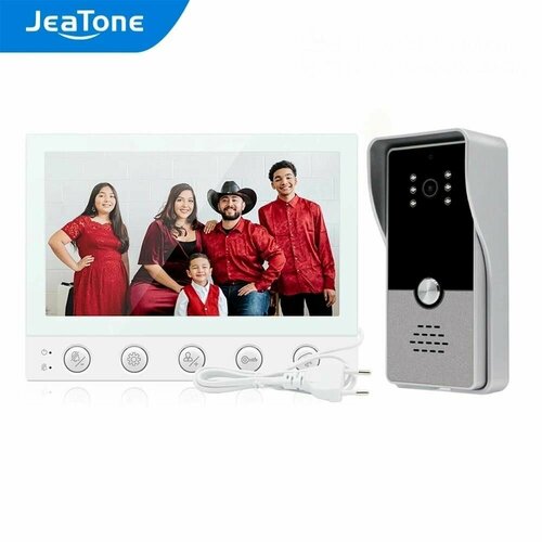 видеодомофон jeatone водонепроницаемый дверной звонок для квартиры монитор 7 дюймов 1200tvl с датчиком движения Комплект видеодомофона JeaTone