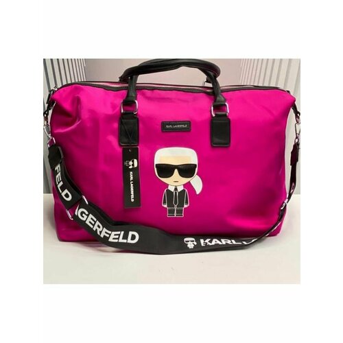 фото Сумка дорожная , 20х35х45 см, ручная кладь, розовый без бренда