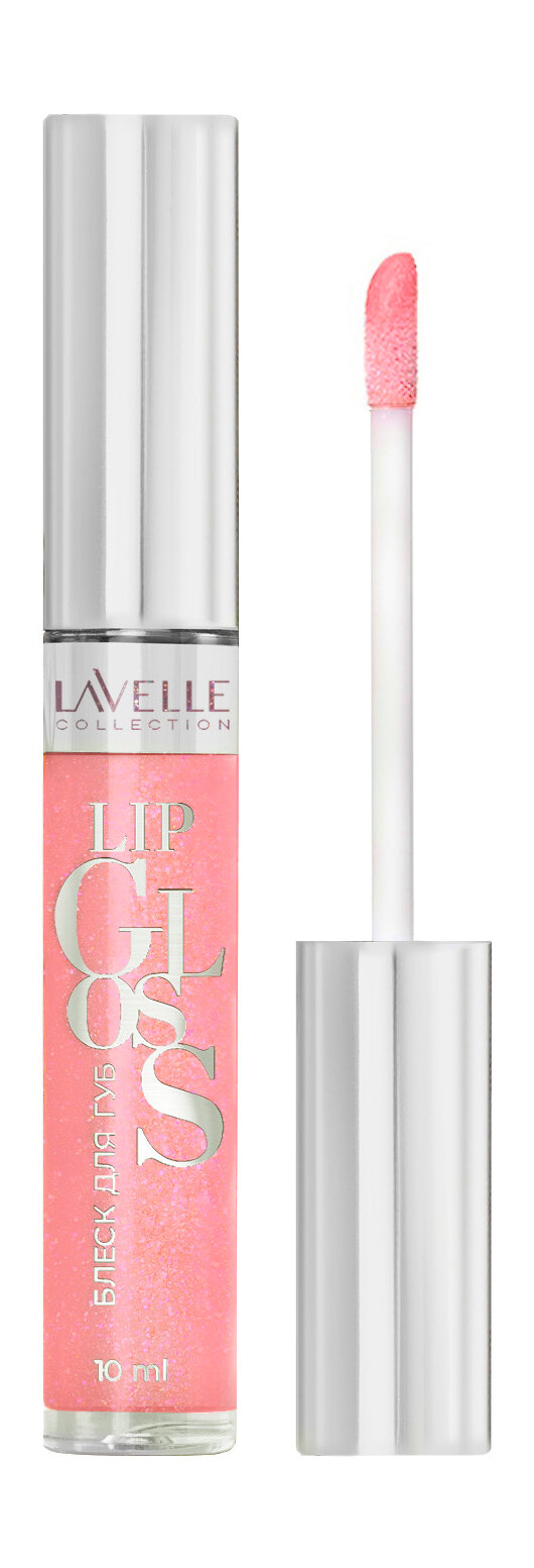 LAVELLE COLLECTION Блеск для губ Lip Gloss Silver, 10 мл, 51 нежно-розовый искрящийся