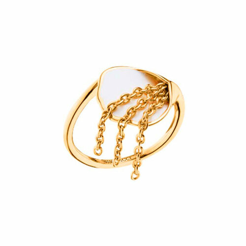 Кольцо NINA RICCI, размер 17.8, золотой, белый кольцо nina ricci кварц размер 16 6 розовый золотой