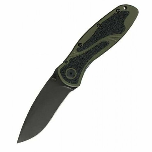 Нож складной Kershaw Blur, Black Blade, Olive Drab Aluminum Handles складной нож kershaw lonerock rbk 2