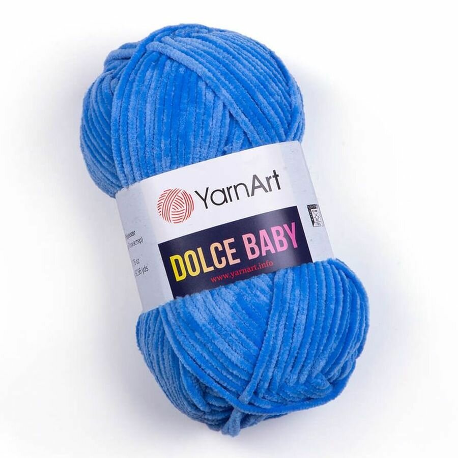 Пряжа YarnArt Dolce Baby Ярнарт Дольче Бейби - 5 шт, Синий - 777, 50 гр/85 м, микрополиэстер 100%
