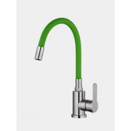 Fashun A54101 смеситель для кухни с гибким изливом нержавеющая сталь Цвет Зеленый 11364₽