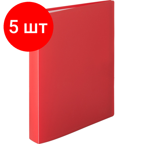 Комплект 5 штук, Папка файловая 80 ATTACHE 065-80Е красный