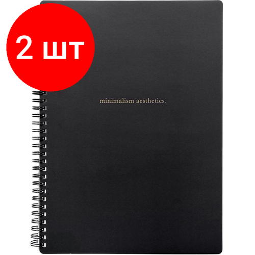 Комплект 2 штук, Тетрадь общая А496л. клетка, спираль Be Smart, Aesthetics N3402