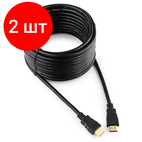 кабель cablexpert кабель cablexpert hdmi hdmi cc hdmi4 10 м черный Комплект 2 штук, Кабель HDMI - HDMI, М/М, 7.5 м, v2.0, поз. р, экр, Cablexpert, CC-HDMI4-7.5M