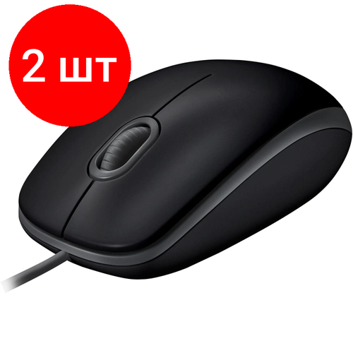 Комплект 2 штук Мышь компьютерная Logitech M110 черная 910-005502910-005490 337300₽