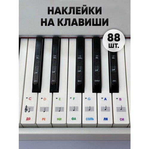 Цветные наклейки на клавиши пианино или синтезатора 1008₽