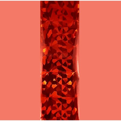 Фольга для маникюра, голография №099, цвет красный, 90 см, 4 шт