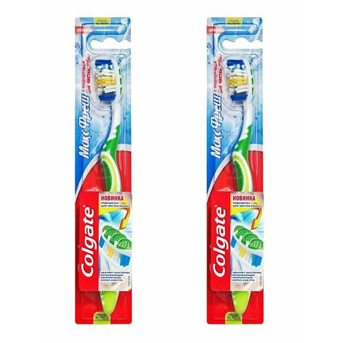 Colgate Зубная щетка Max Fresh, средней жесткости, 2 шт rendal зубная щетка max fresh средней жесткости 1 1 3 уп