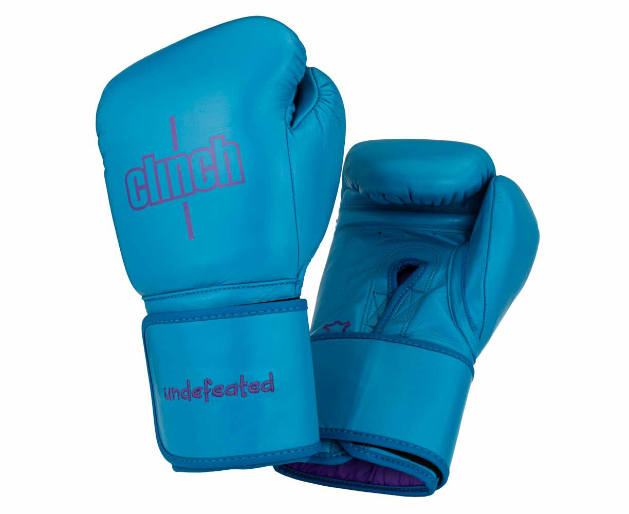 Перчатки боксерские Clinch Undefeated светло-синие (вес 12 унций)