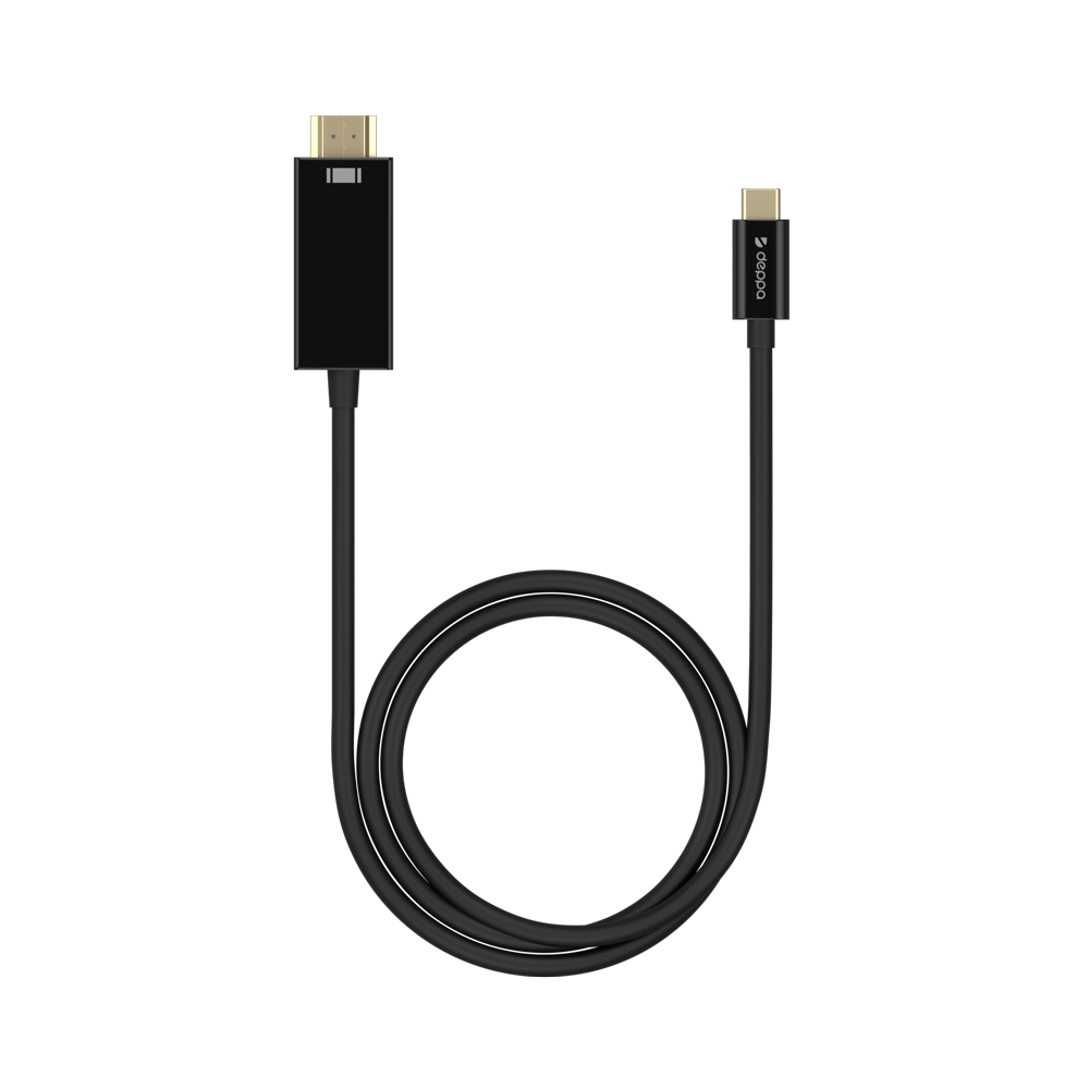 Кабель Deppa USB Type-C - HDMI черный