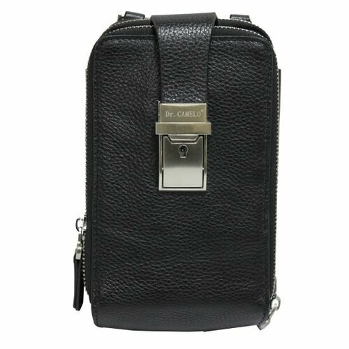 фото Сумка планшет dr.camelo, фактура зернистая, черный