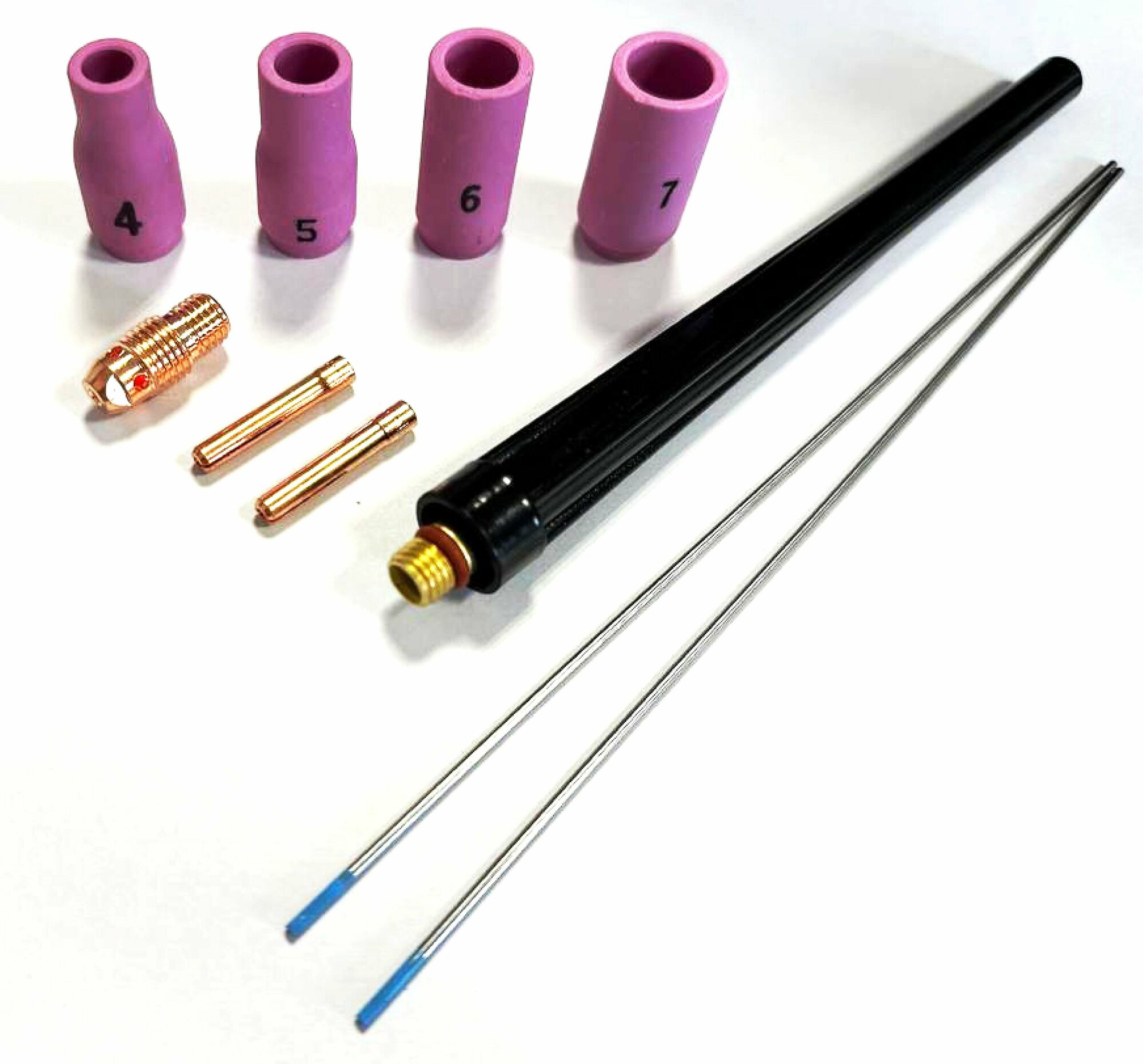 фото Набор для сварочной горелки TIG 9/20/24/25, д.2,4мм, 10 предметов