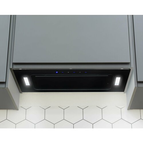 Вытяжка кухонная полновстраиваемая Schaub Lorenz SLD EY5137, 52 см, 1100 м3/ч, датчик жестов, сенсор, черное стекло