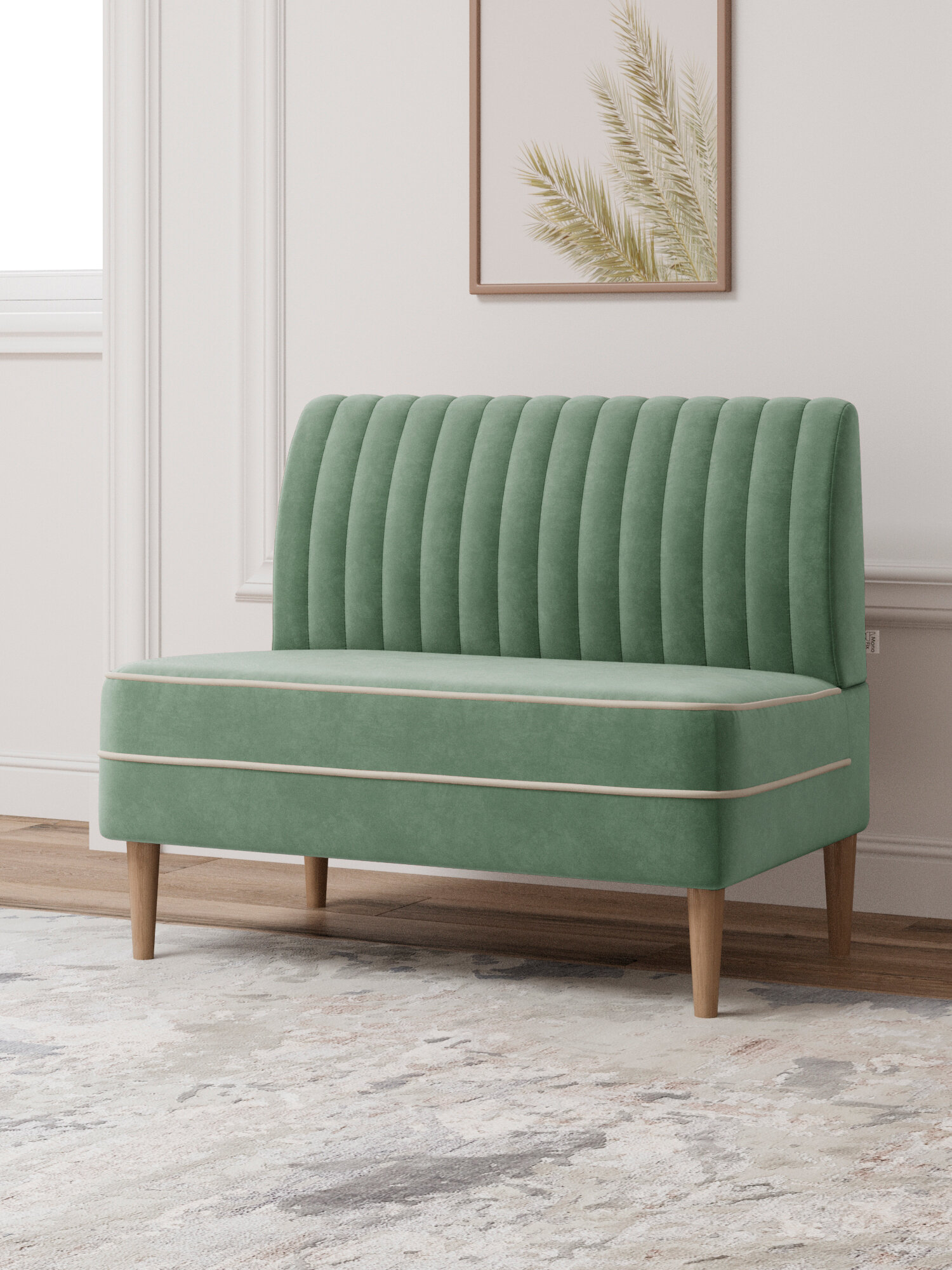 фото Диван амма, велюр, оливковый (№30)