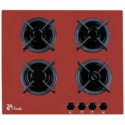 Газовая варочная панель Лысьва GR0400G00 красная ПГВ 41 К 1362500₽