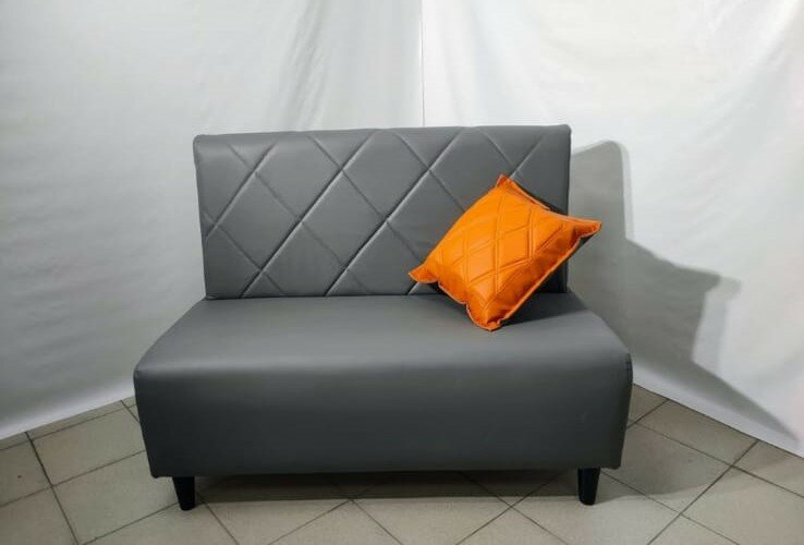 фото Диван "Lakshmi 2" экокожа, 110x67x73 см, серый