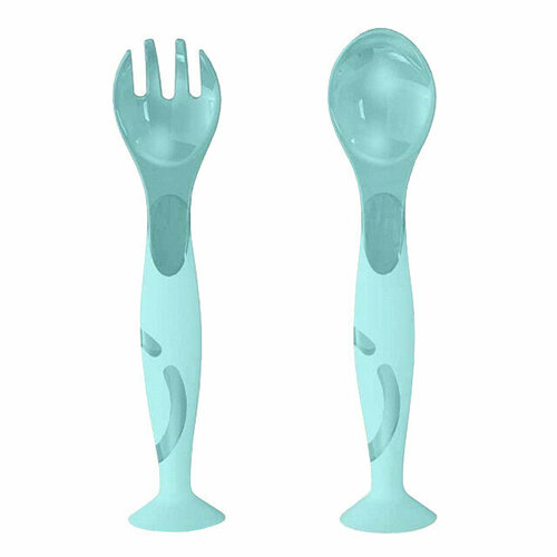 Набор столовых предметов kidfinity 2 предмета детский на присосе пластик зеленый 699₽