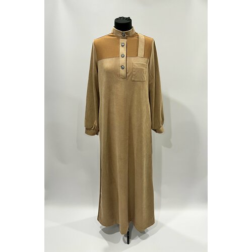 фото Платье размер 50, горчичный, бежевый нет бренда