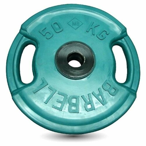 фото Диск для штанги barbell олимпийский с ручками 50,0 кг mb barbell