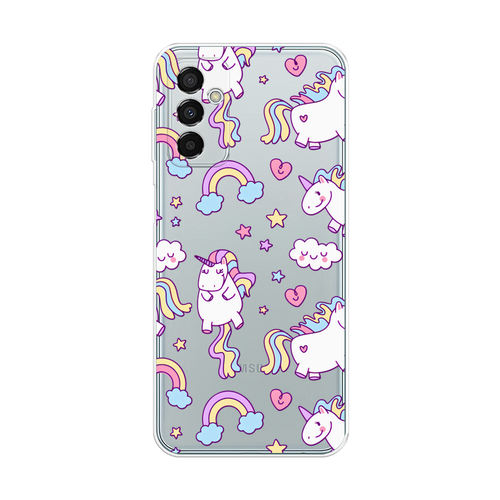 Силиконовый чехол на Samsung Galaxy M23 5G / Самсунг Галакси Галакси М23 5G Sweet unicorns dreams, прозрачный samsung galaxy m23 5g m236 чёрный чехол бампер для самсунг галакси м23 5ж накладка