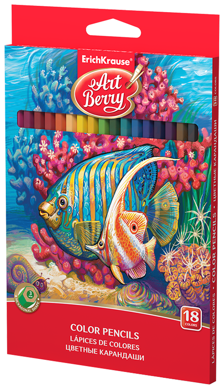 ErichKrause Цветные карандаши ArtBerry 18 цветов (32879) мультиколор