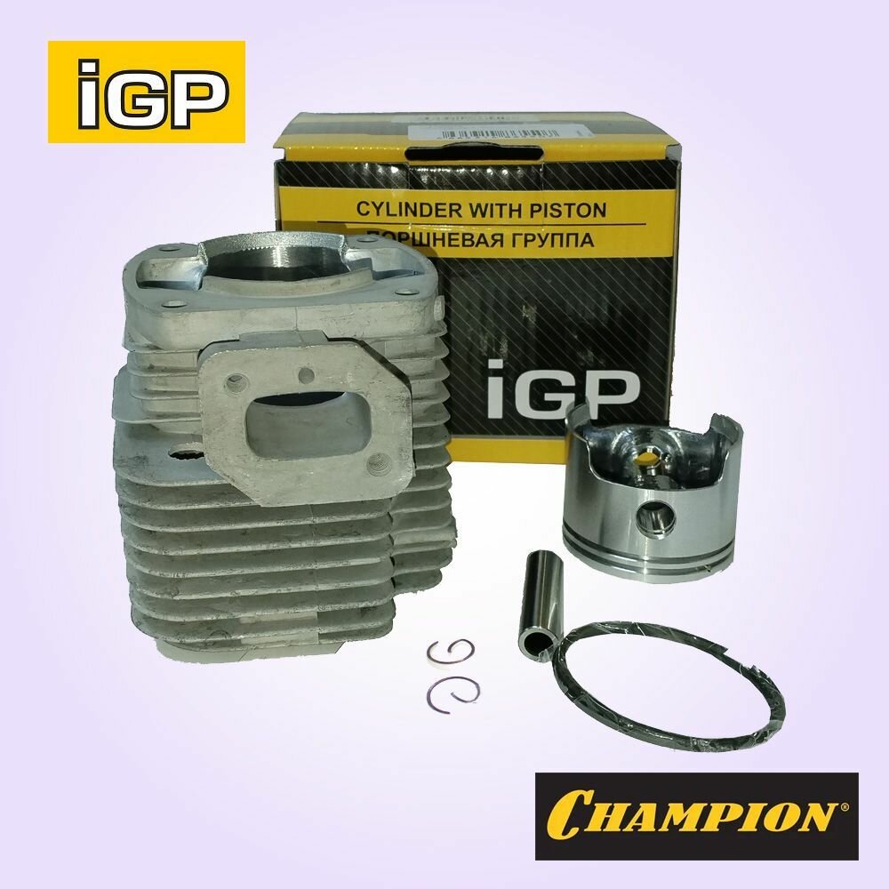 фото ЦПГ Поршневая группа для мотобура 65 куб. см 48мм (1E48F) Champion AG364, Patriot AE70D, AE75D; Huter GGD-62; ADA Drill 7 IGP/CHAMPION