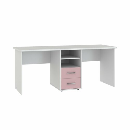Письменный стол Школьник-4 корпус белый/розовый