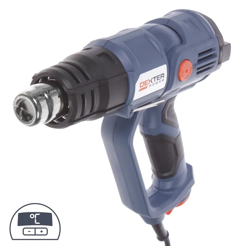 фото Фен технический Dexter HG-DP2000-LCD, 2000 Вт, c дисплеем