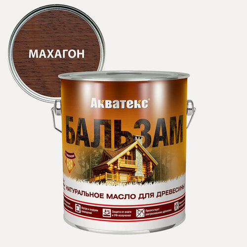 Изображение товара Масло акватекс-бальзам для древесины, махагон 2,2л