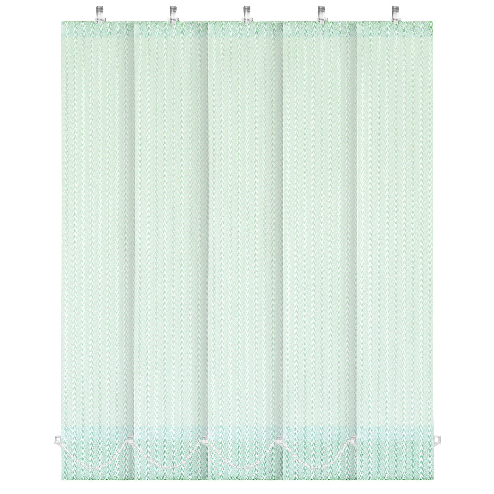 Ламели для вертикальных жалюзи 5шт Магнолия салатная Длина 180 см