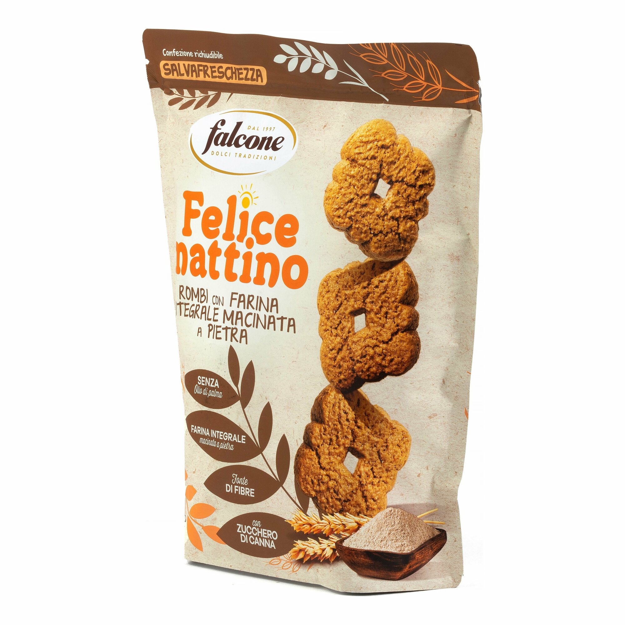 Печенье Falcone сдобное из цельнозерновой муки, 500г