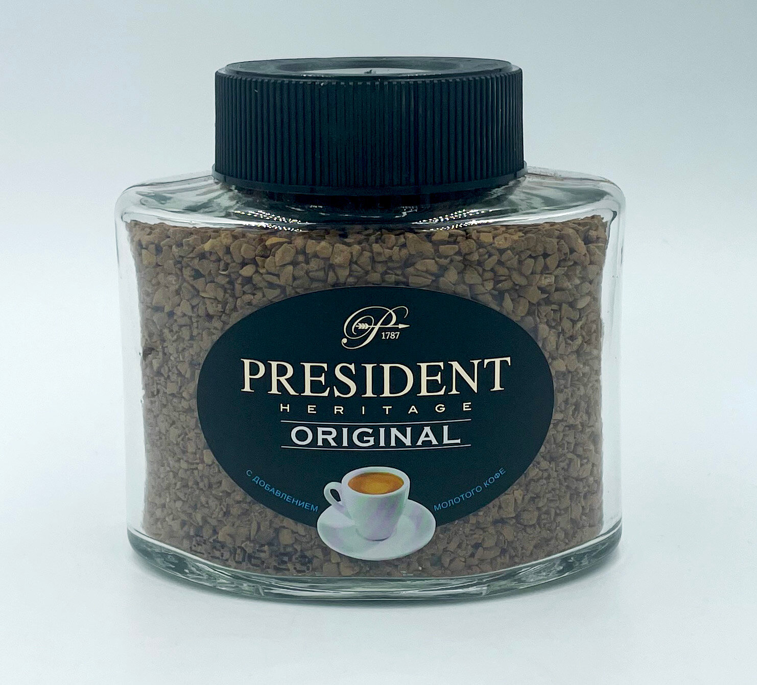 Кофе Президент Ориджинал 100г President Heritage Original с добавлением молотого кофе