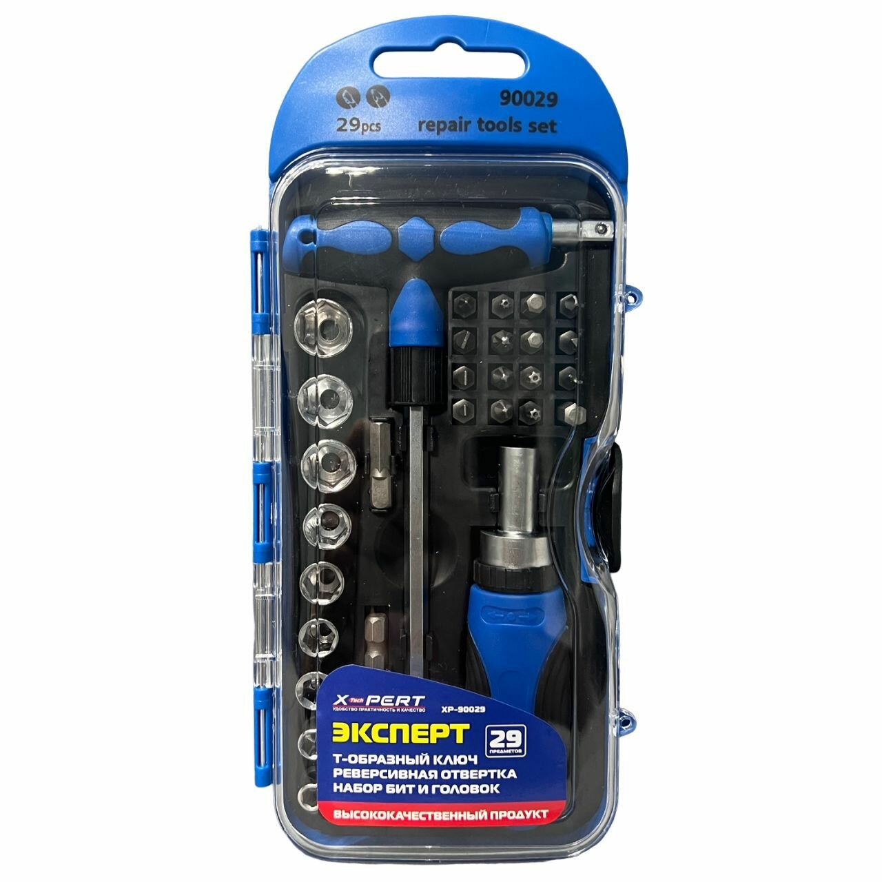 фото Набор отверток с Т-образным ключом и набором бит и головок X-PERT, 29 предметов