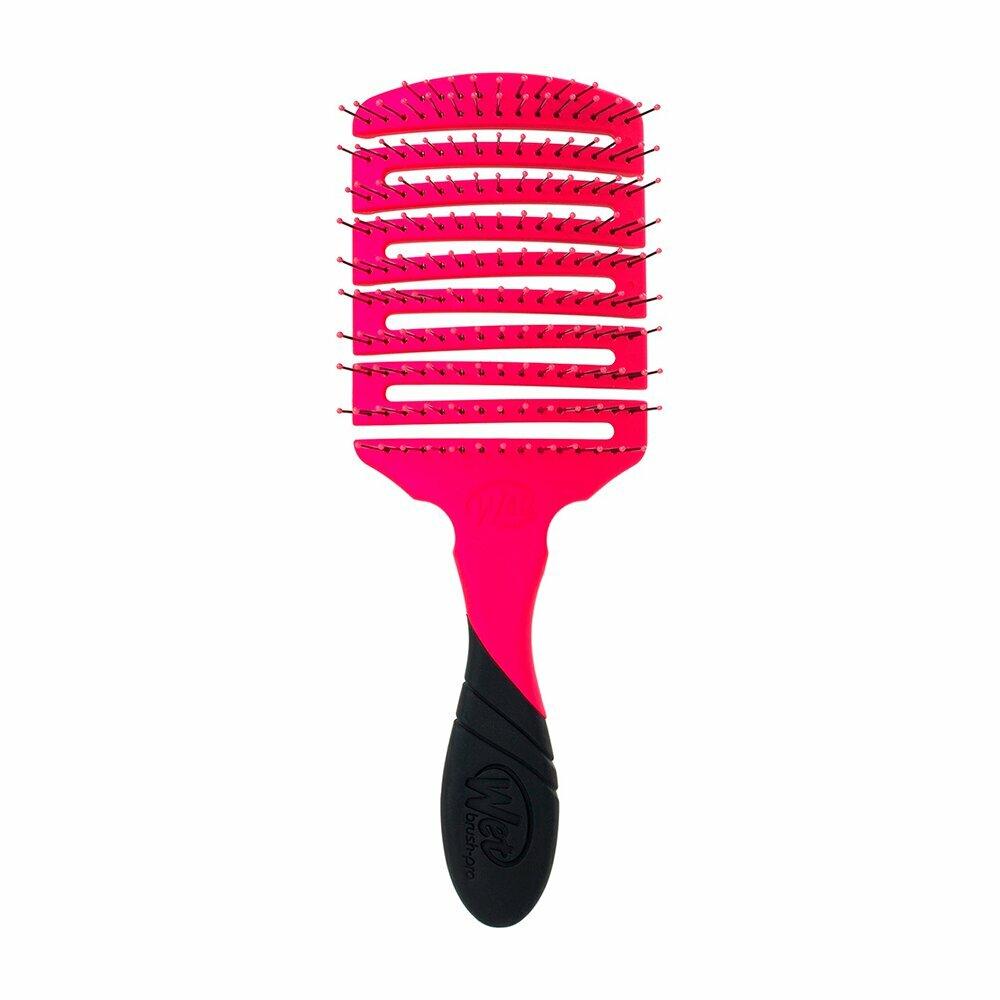 Щетка для быстрой сушки волос с мягкой ручкой, прямоугольная розовая / PRO FLEX DRY PADDLE PINK