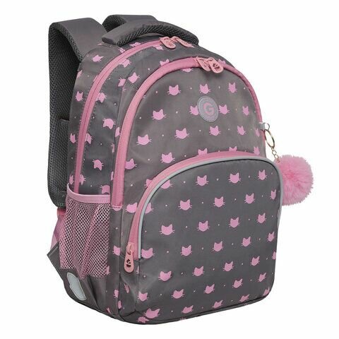 фото Школьный рюкзак GRIZZLY RG-360-5 серый, 27х40х20