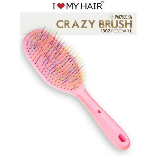 Щетка ILMH CRAZY BRUSH 1302 розовая L