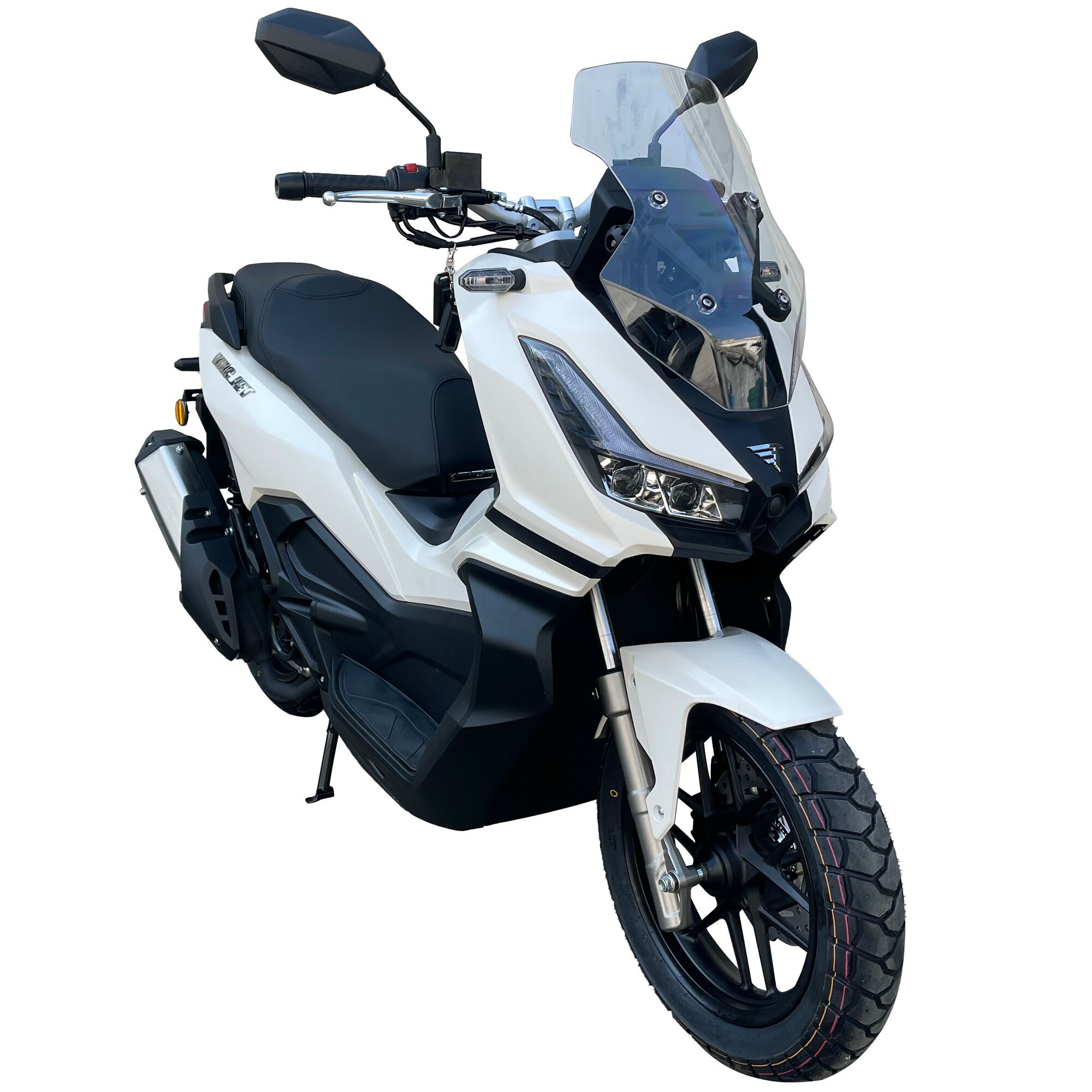 VMC VENTO JET (180 куб. см, инжектор) сине-желто-салатовый/реплика Honda X-ADV