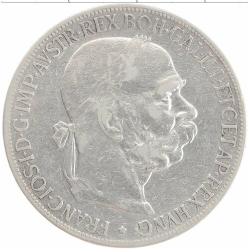 Клуб Нумизмат Монета 5 крон Австрии 1900 года Серебро Франс Иосиф I