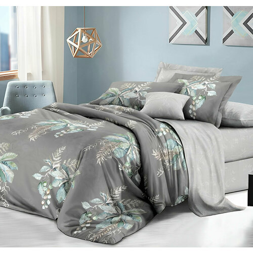 Простыня из поплина PL-124 Elin (серый), Простыня 220x240